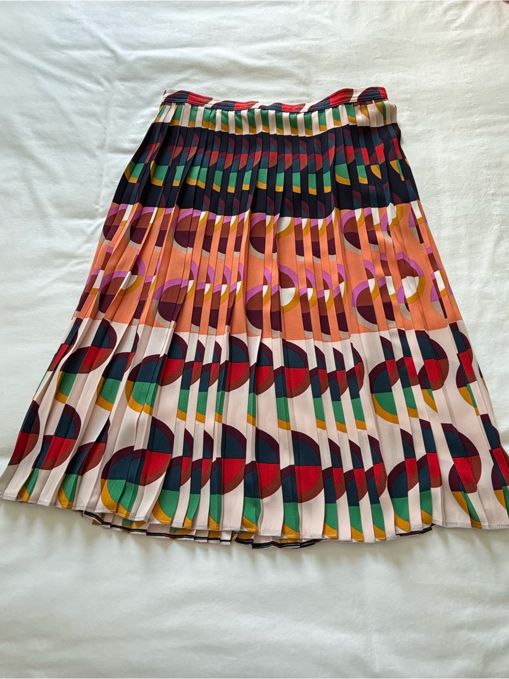 NWOT! RARE! J.Crew Geometric Print Pleated Skirt